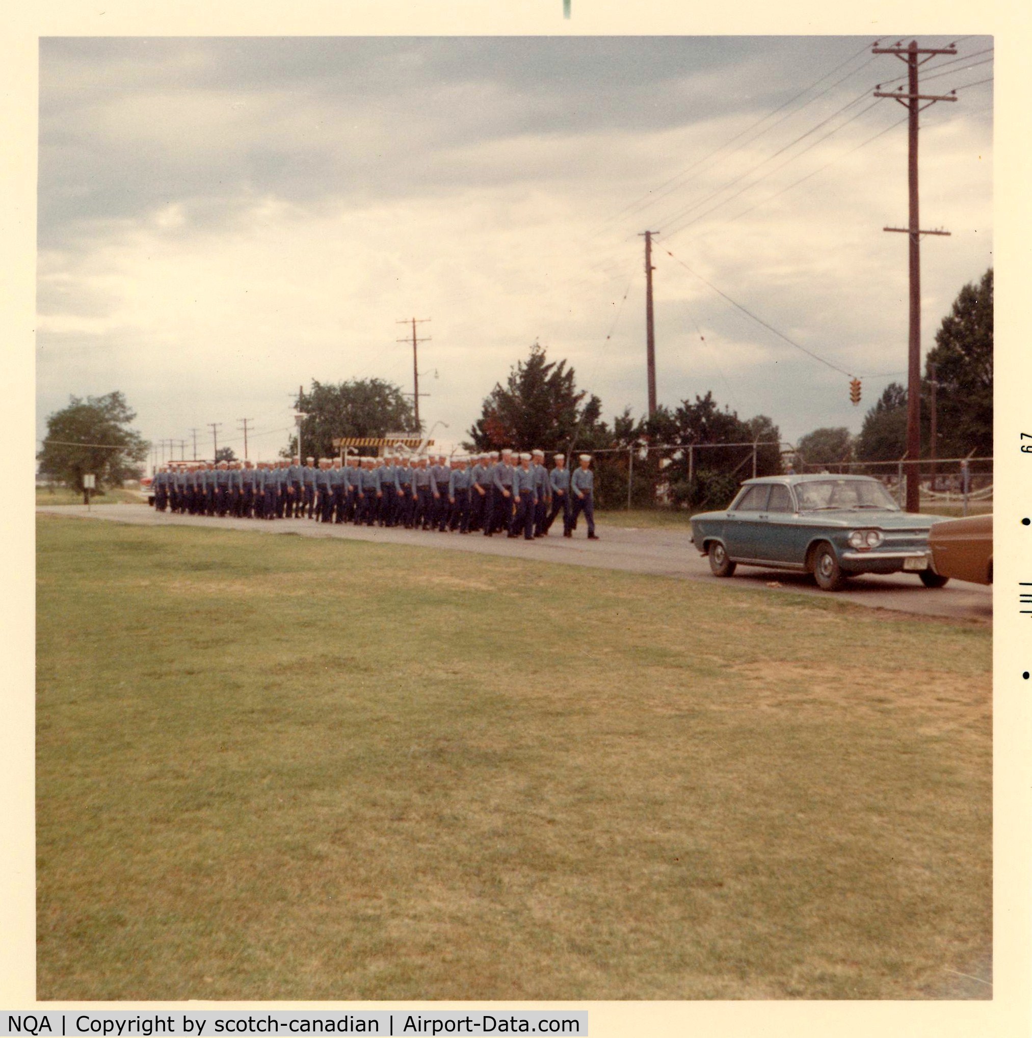 Millington Regional Jetport Airport (NQA) - Marching to the Mess Hall at Naval Air Station - Memphis, Millington, TN - 1967