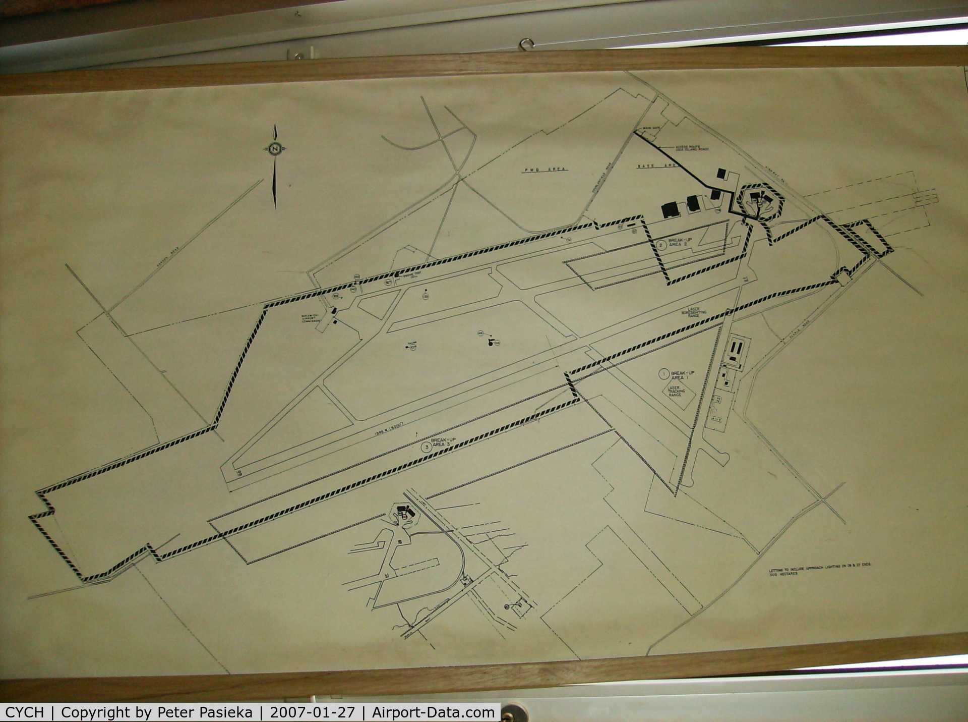 Miramichi Airport, Miramichi, New Brunswick Canada (CYCH) - CAD drawing of the Miramichi Airport. You can see what it used to be and what it is now. It is a former Canadian Air Force base, hence the former size and multiple of runways. 