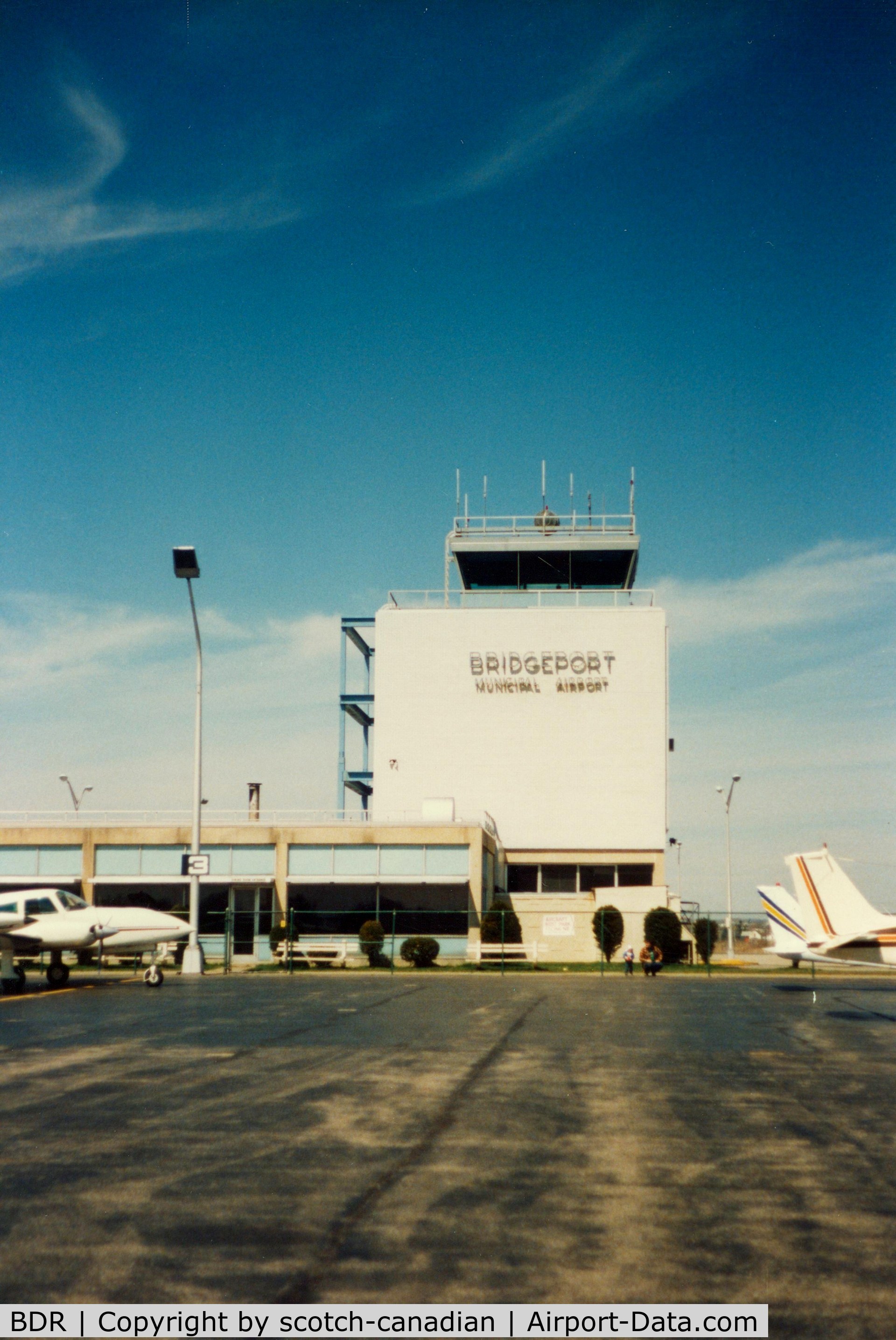 Igor I Sikorsky Memorial Airport (BDR) - Airport Control Tower at Bridgeport Municipal Airport, Bridgeport, CT - circa 1980's