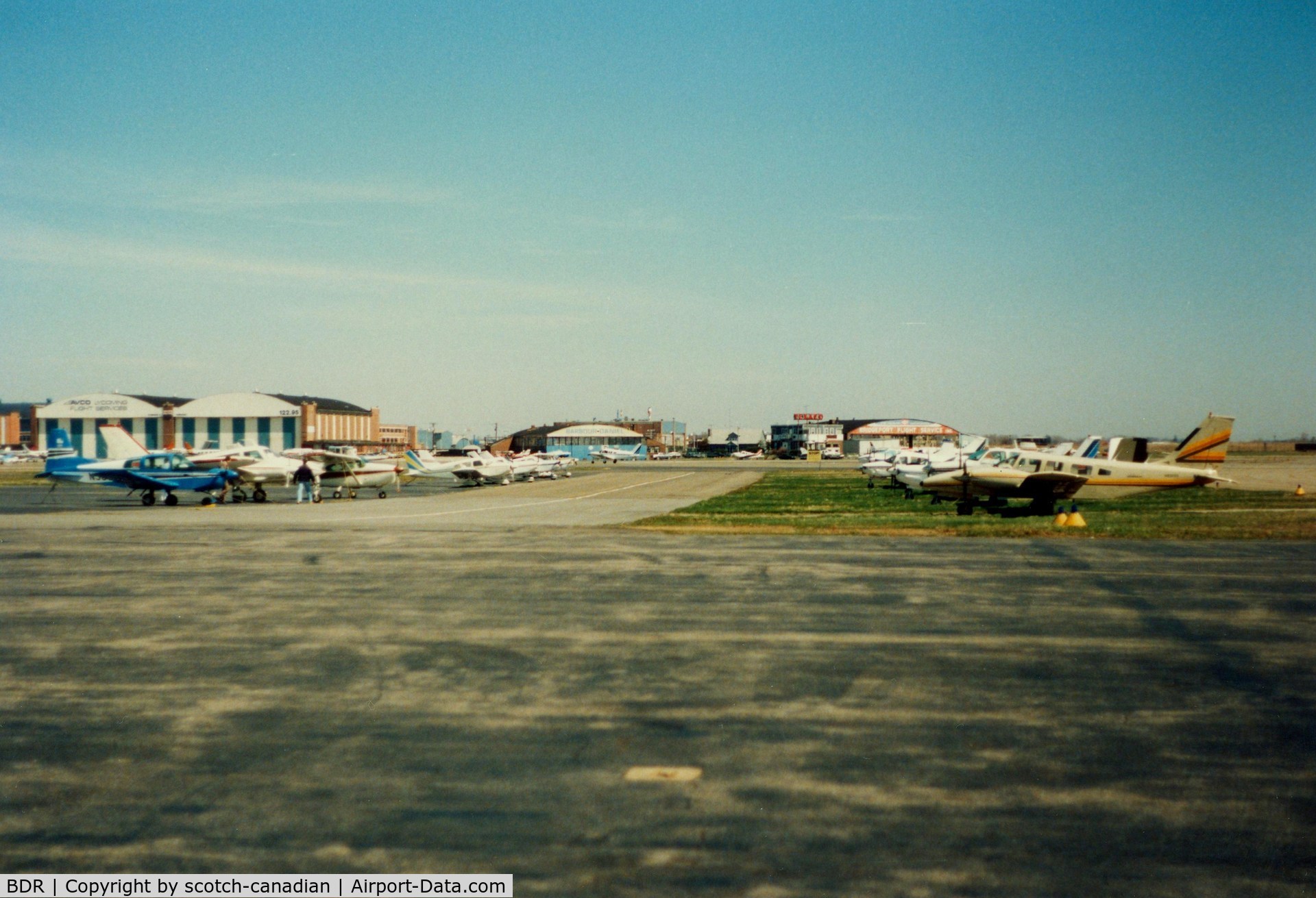 Igor I Sikorsky Memorial Airport (BDR) - Aircraft parked at Bridgeport Municipal Airport, Bridgeport, CT - circa 1980's
