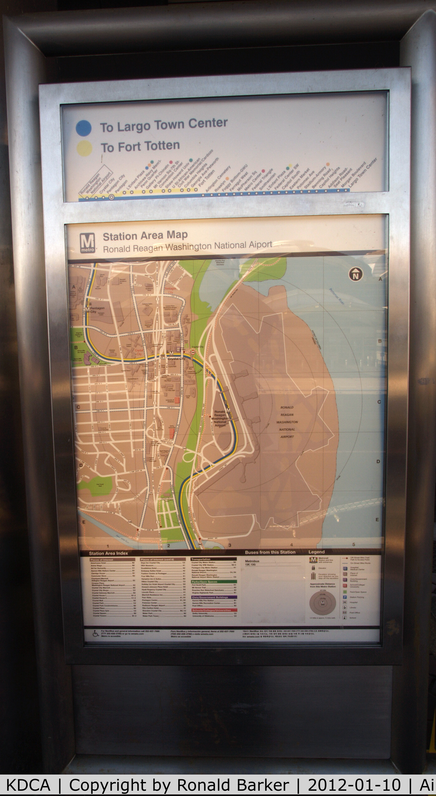 Ronald Reagan Washington National Airport (DCA) - DCA METRO map