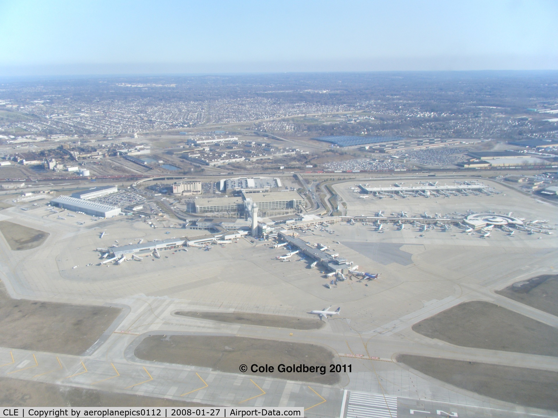 Cleveland-hopkins International Airport (CLE) - Taken on Delta Airlines to JFK. Shot after take-off from runway 6L.