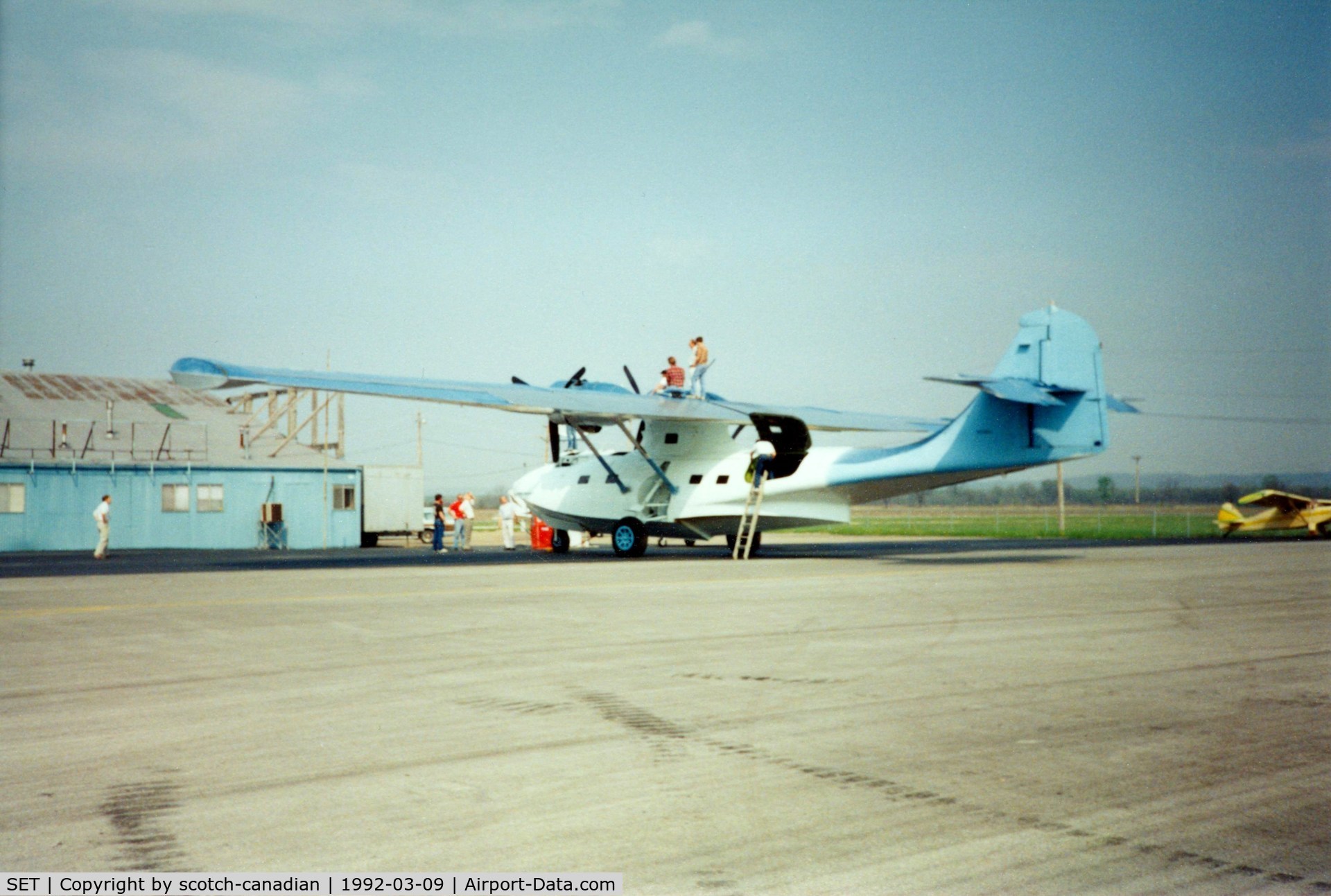 St Charles County Smartt Airport (SET) - PBY Catalina at St. Charles County Smartt Airport, St. Charles, MO. In 1992 the FAA identifier was 3SZ. 