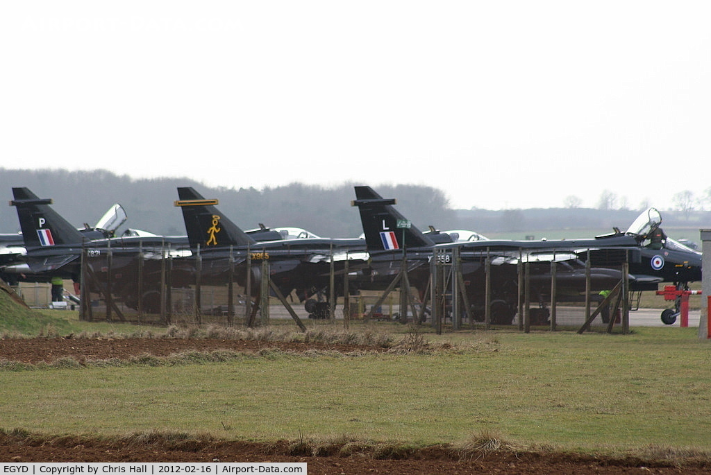 RAF Cranwell Airport, Cranwell, England United Kingdom (EGYD) - XX141 Jaguar T.2A, XX821 Jaguar GR.1, XX965 Jaguar GR.1A and XZ358 Jaguar GR.1A of the DCAE at RAF Cranwell