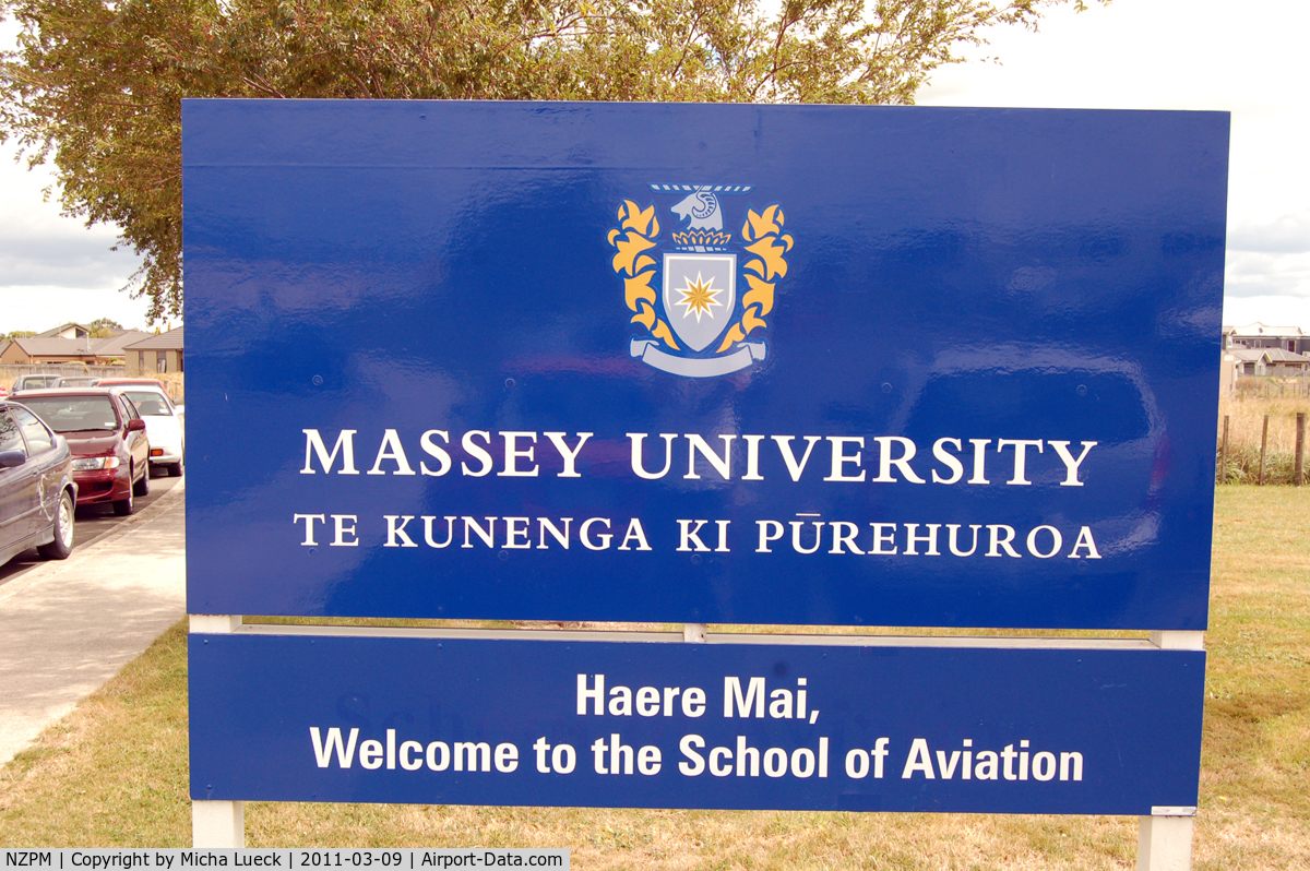 Palmerston North International Airport, Palmerston North New Zealand (NZPM) - Massey University School of Aviation at Palmerston North