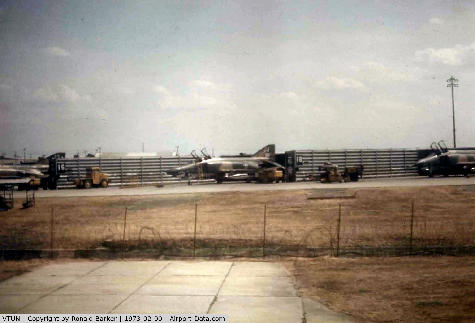 Khorat Air Force Base Airport, Nakhon Ratchasima (Khorat) Thailand (VTUN) - F-4E Korat Feb 1973