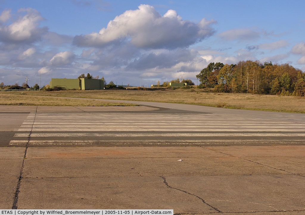 Sembach Airport, Sembach Germany (ETAS) - Threshold runway 24 and easterly taxiway.