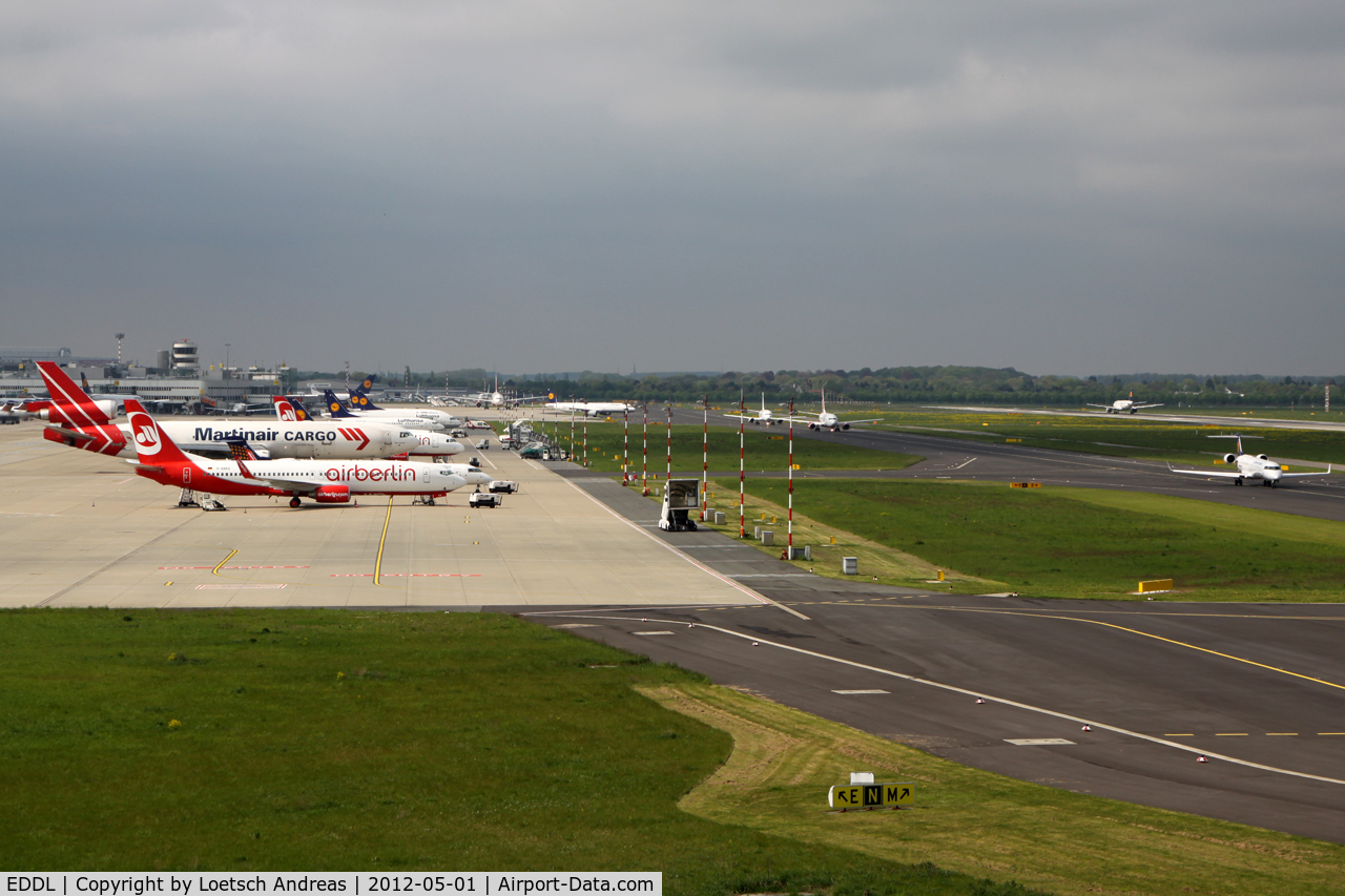 Düsseldorf International Airport, Düsseldorf Germany (EDDL) - view from the trainstation terrace