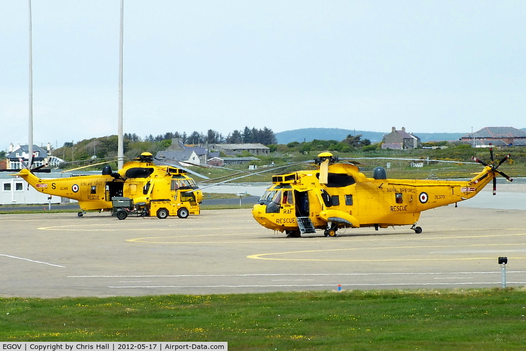 Anglesey Airport (Maes Awyr Môn) or RAF Valley, Anglesey United Kingdom (EGOV) - SAR Seakings of RAF 22 Sqn C Flight based at RAF Valley
