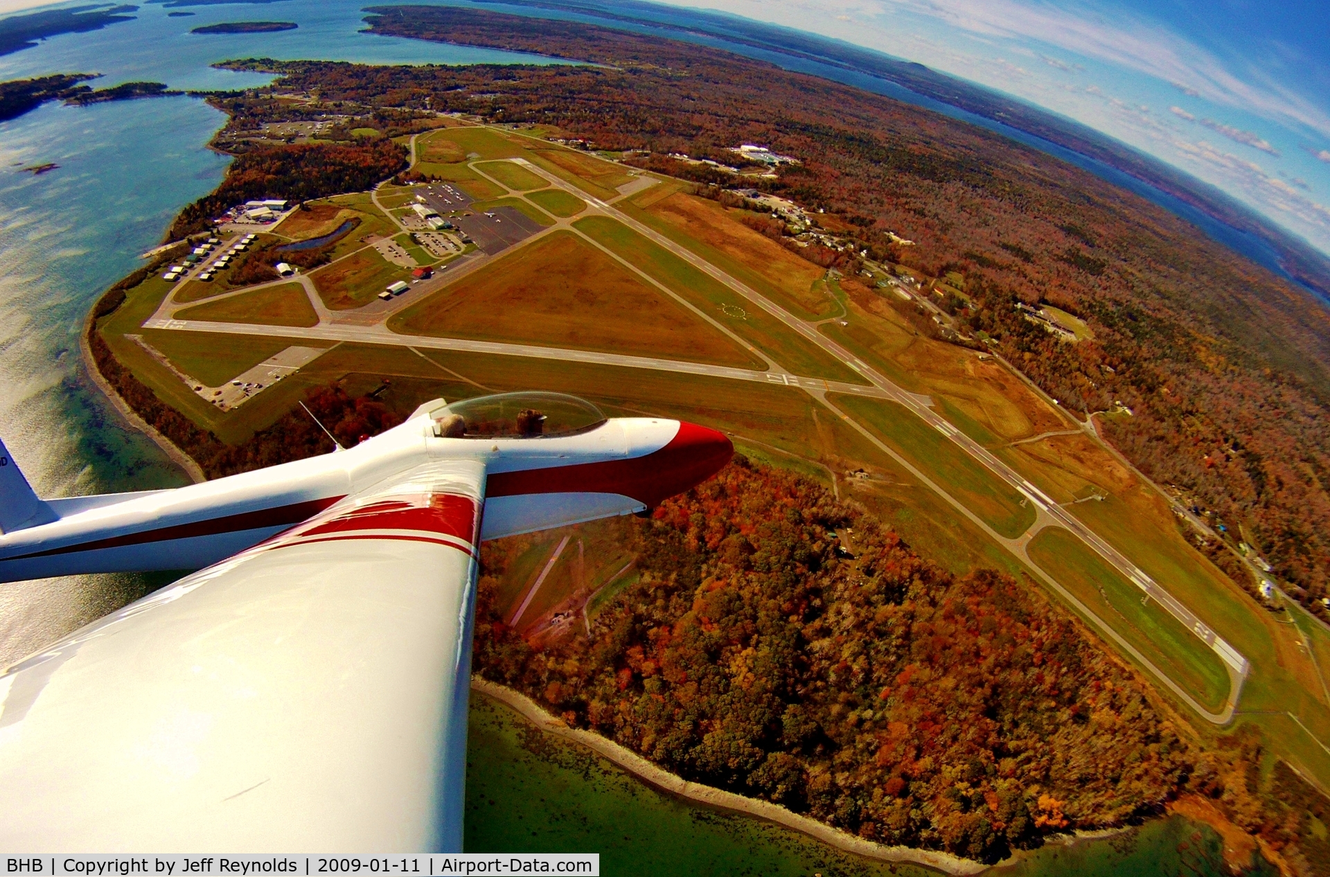 Hancock County-bar Harbor Airport (BHB) - From the air