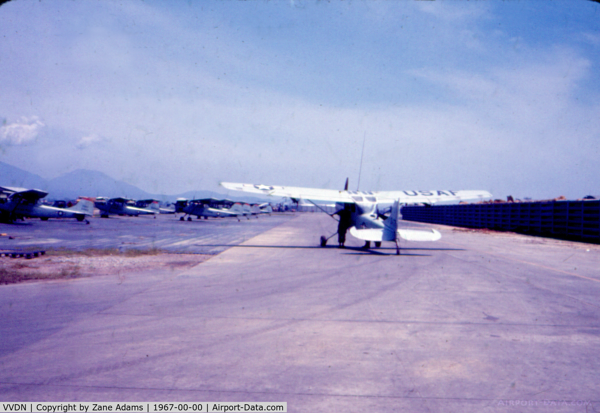 Da Nang International Airport, Da Nang Viet Nam (VVDN) - Photographed at what looks to be Da Nang Air Base 20th TASS ramp @ 1967 - scanned from a 35mm slide bought at an estate sale