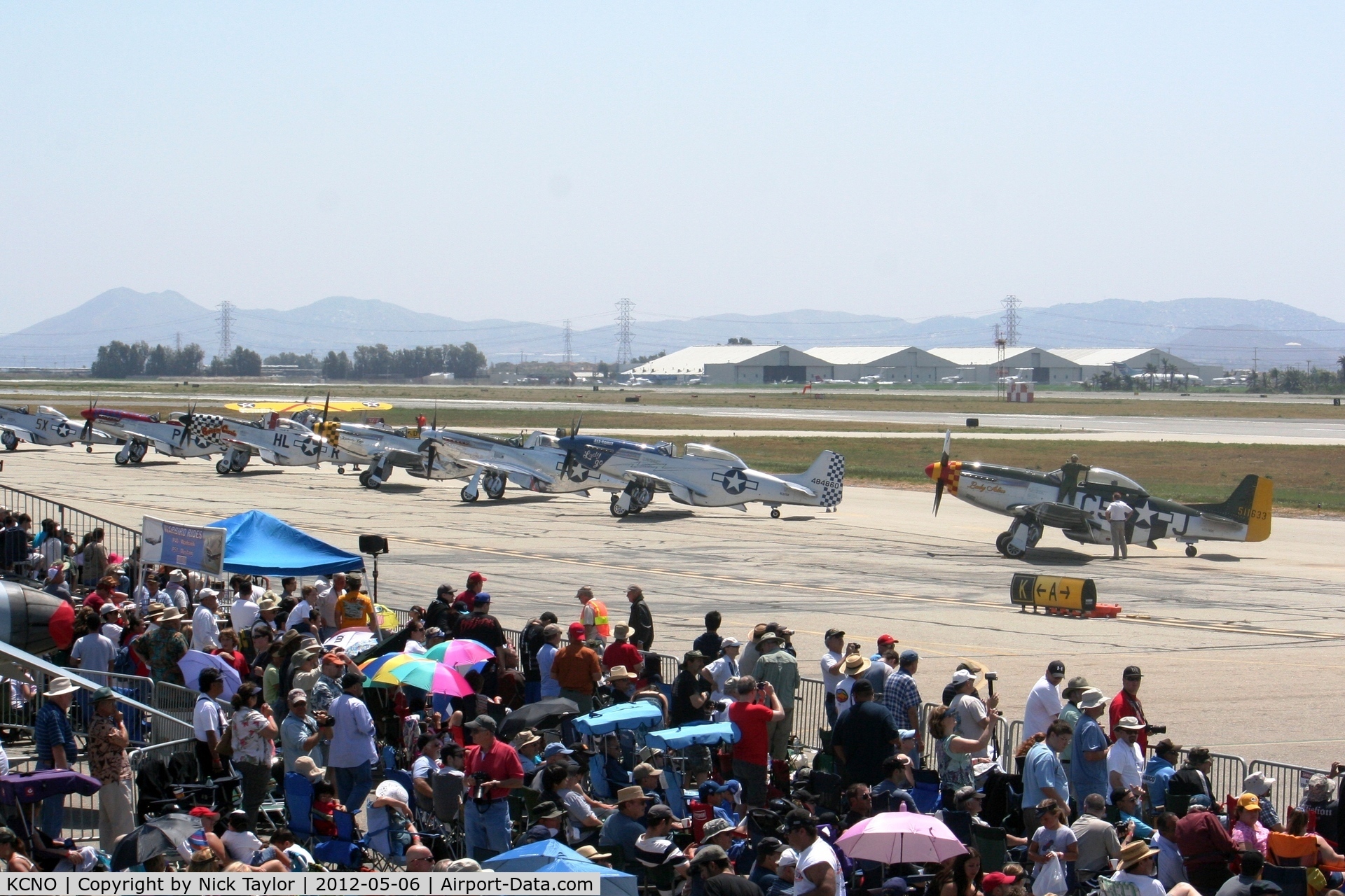 Chino Airport (CNO) - Mustang lineup during the 2012 airshow