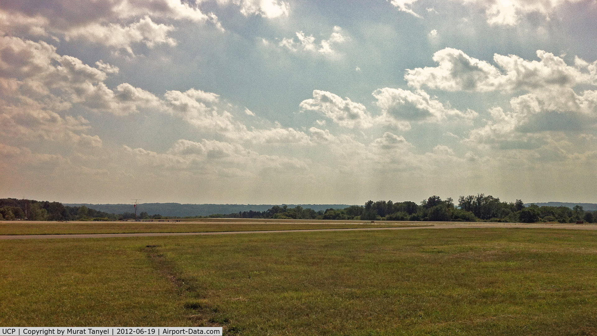 New Castle Municipal Airport (UCP) - Runway west of the main building