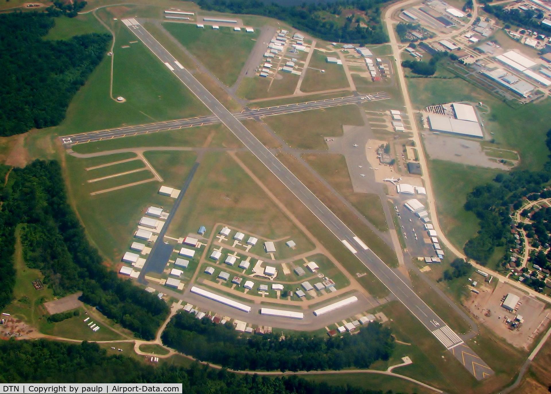 Shreveport Downtown Airport (DTN) - Over Shreveport's Downtown Airport. Runway 05/23 has been resurfaced.
