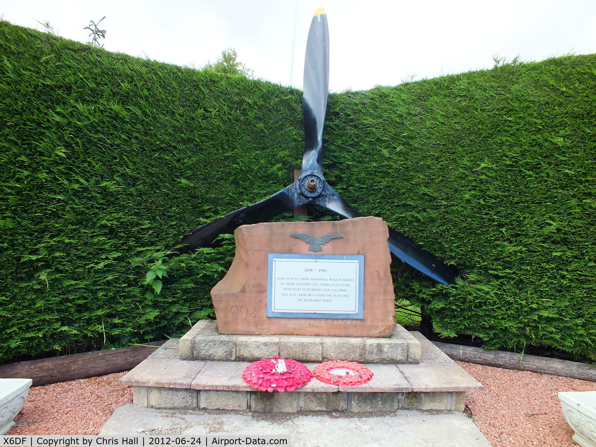 X6DF Airport - memorial at the Dumfries and Galloway Aviation Museum