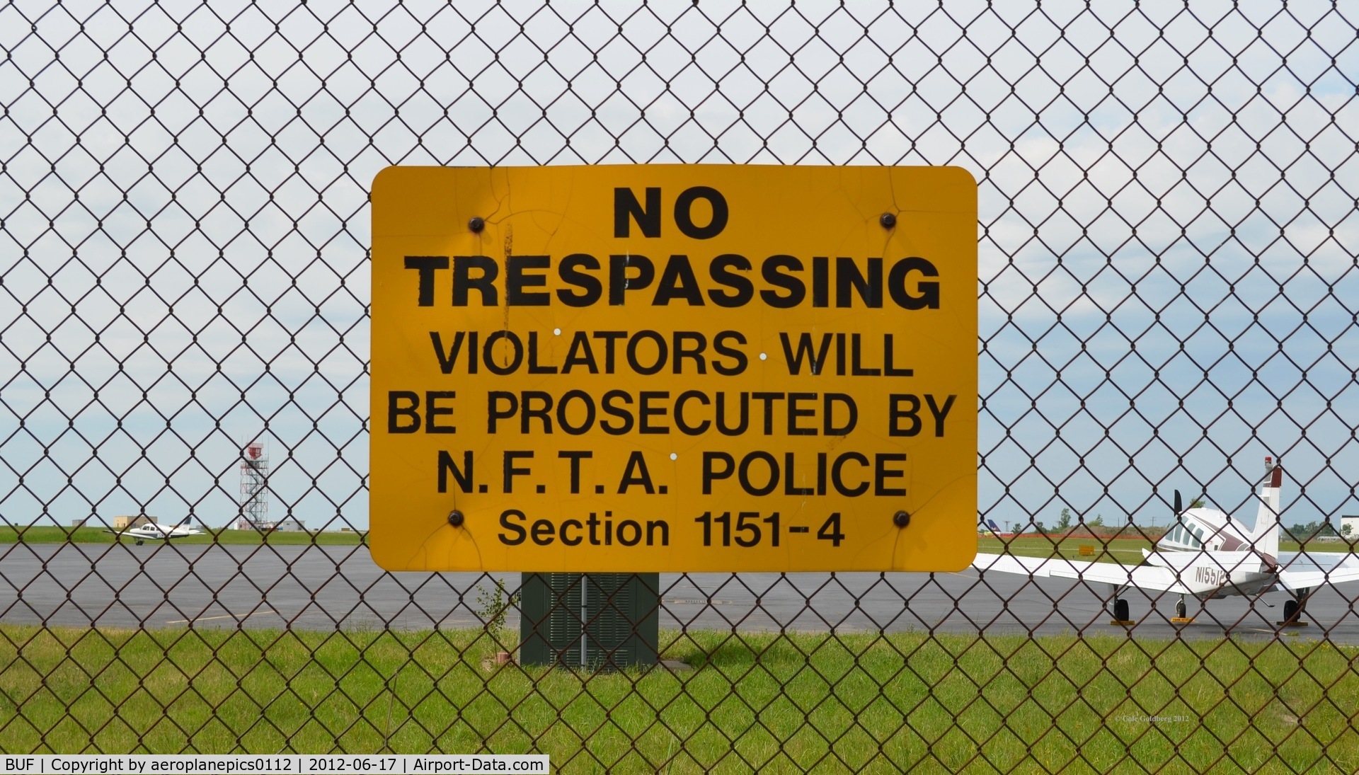 Buffalo Niagara International Airport (BUF) - A sign reading 