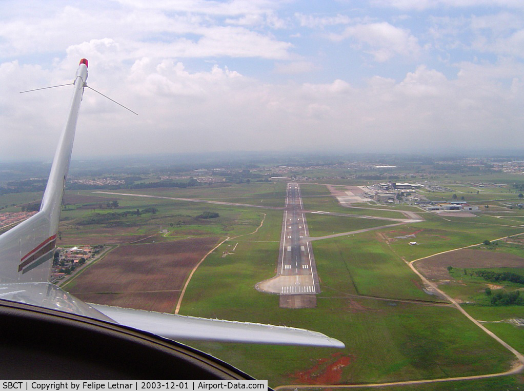 Afonso Pena International Airport, Curitiba, Paraná Brazil (SBCT) - Overview of Curitiba International Airport at Cessna 172R Skyhawk