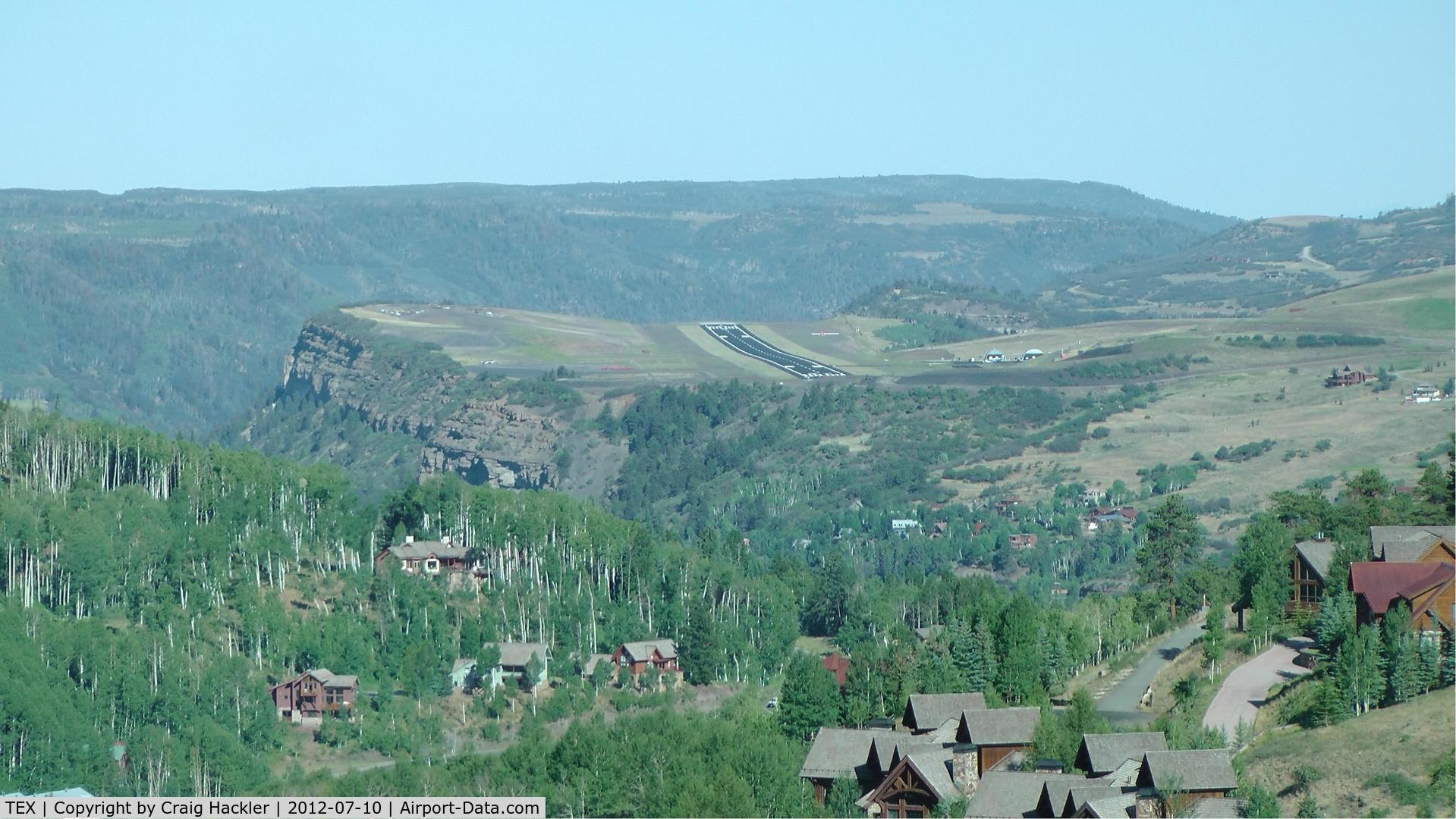 Telluride Regional Airport (TEX) - The Telluride airport as seen from the Peaks Hotel.