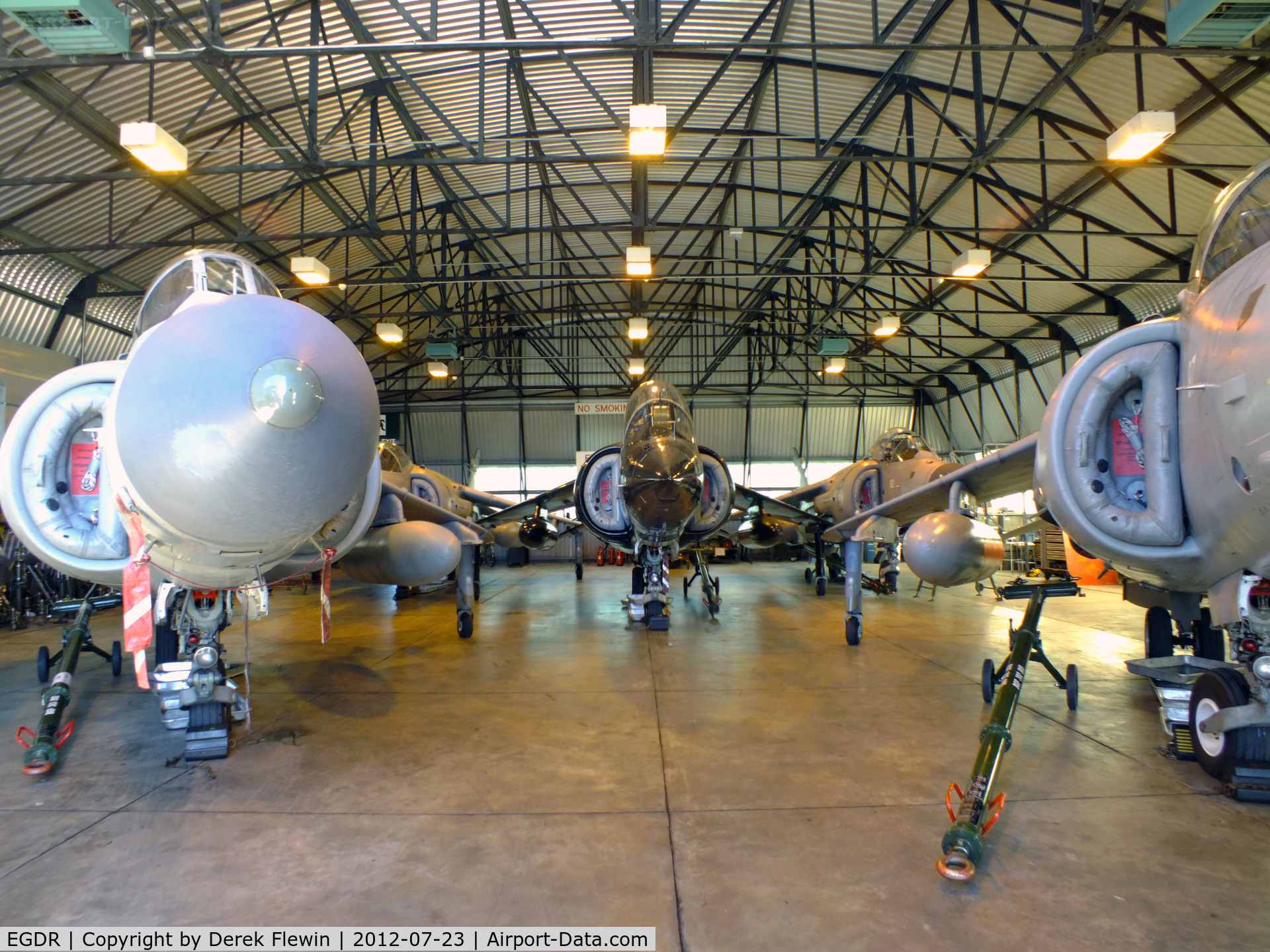 RNAS Culdrose Airport, Helston, England United Kingdom (EGDR) - Five Harriers at RNAS Culdrose, School of Flight Deck Operations.