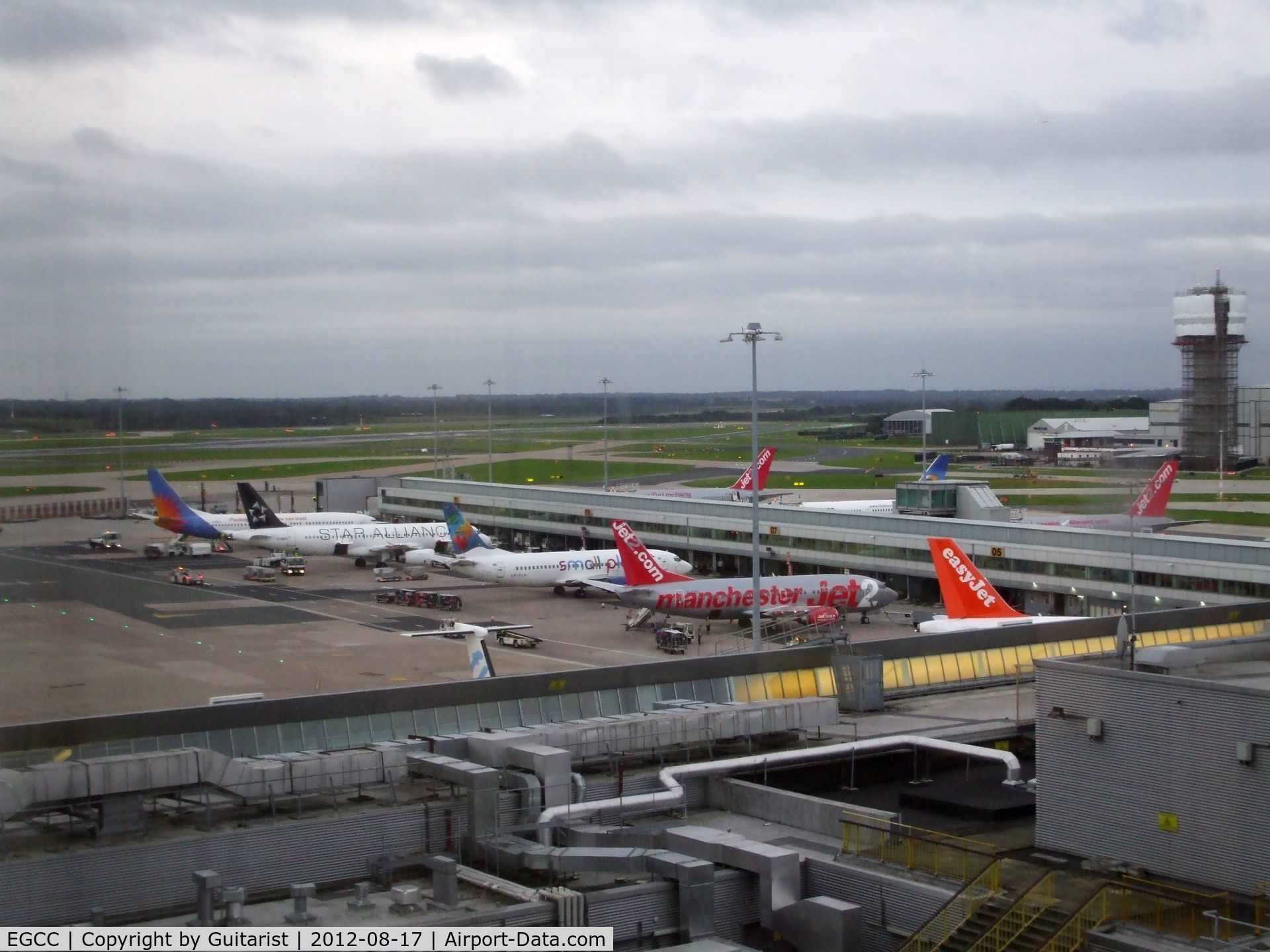 Manchester Airport, Manchester, England United Kingdom (EGCC) - A wet Friday morning at Manchester