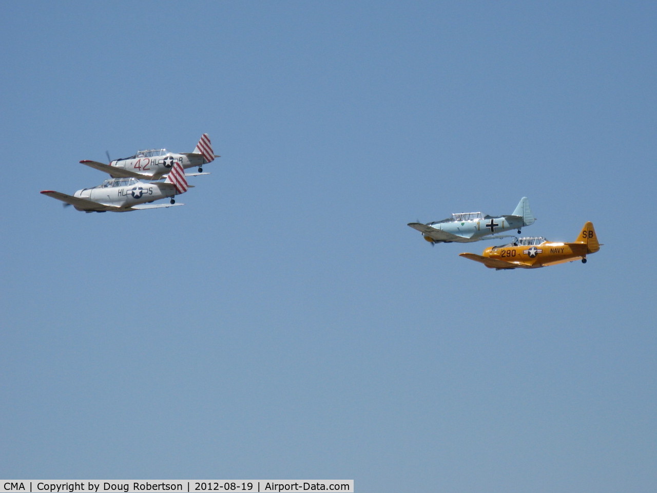 Camarillo Airport (CMA) - Condor Squadron in formation flight over 26, Wings Over Camarillo Airshow 2012.