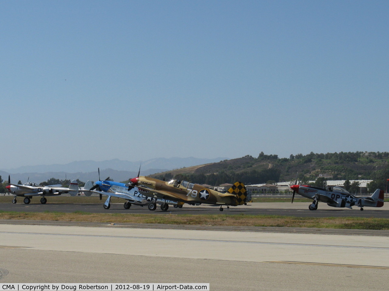 Camarillo Airport (CMA) - Wings Over Camarillo Airshow aircraft holding on taxiway per CMA Ground Control 121.8