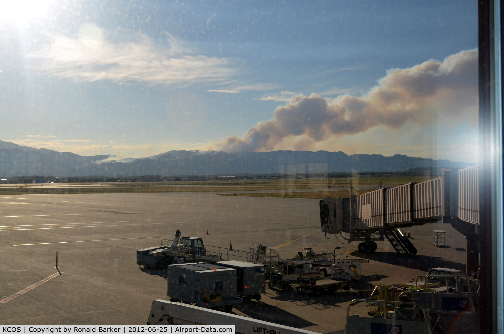 City Of Colorado Springs Municipal Airport (COS) - Waldo canyon fire as seen from COS