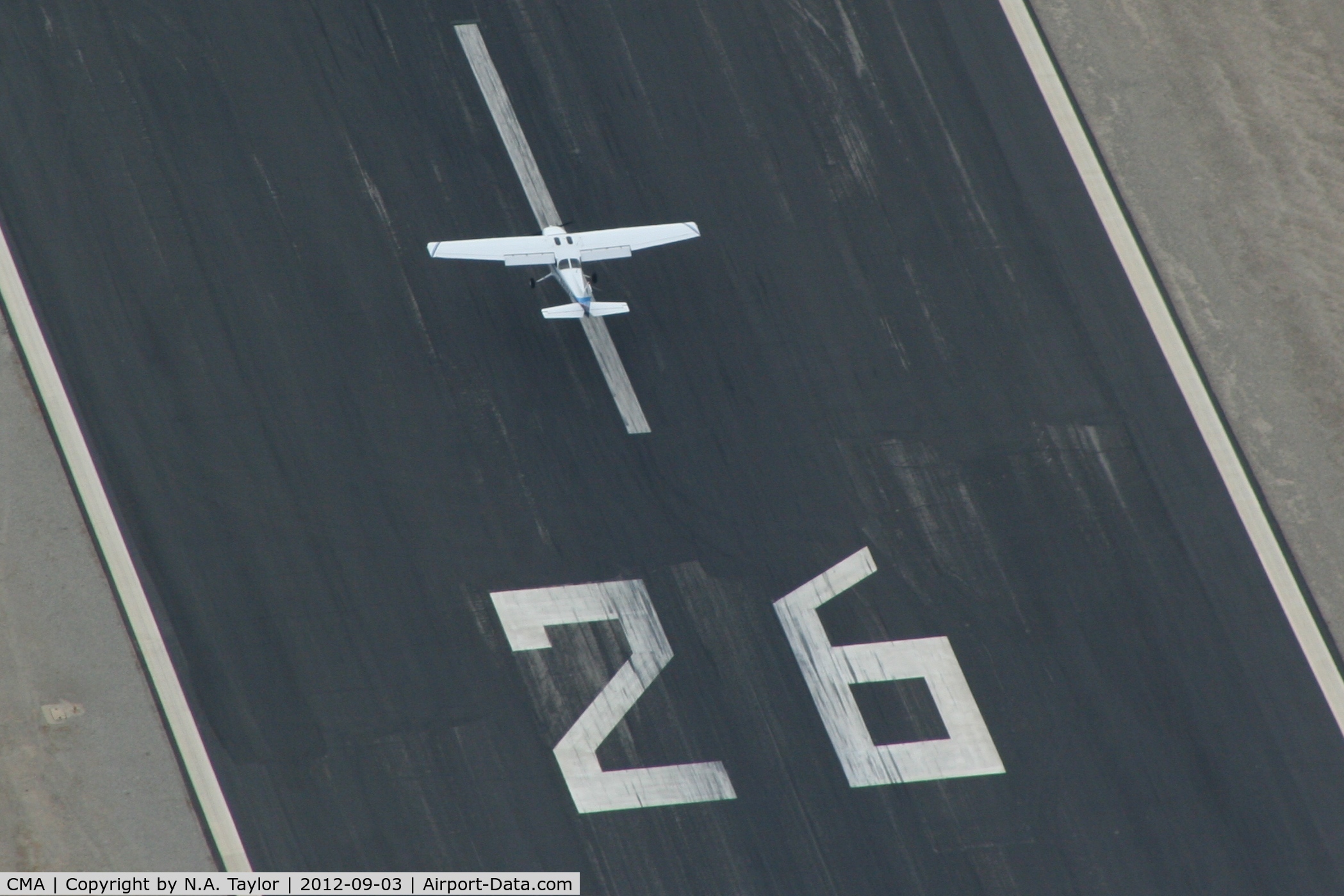 Camarillo Airport (CMA) - CIA Cessna touching down on RWY 26
