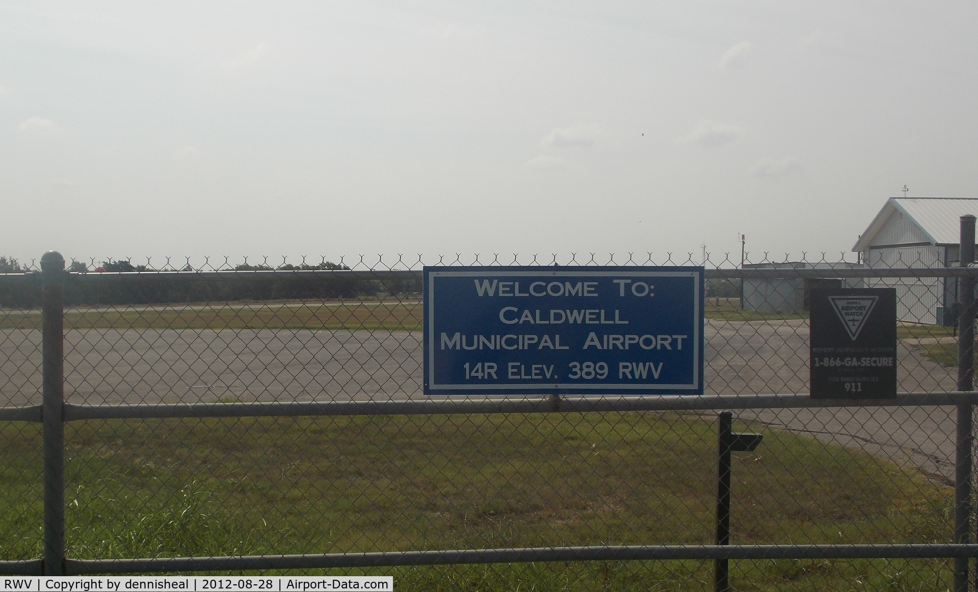Caldwell Municipal Airport (RWV) - CALDWELL MUNI AIRPORT, CALDWELL TX