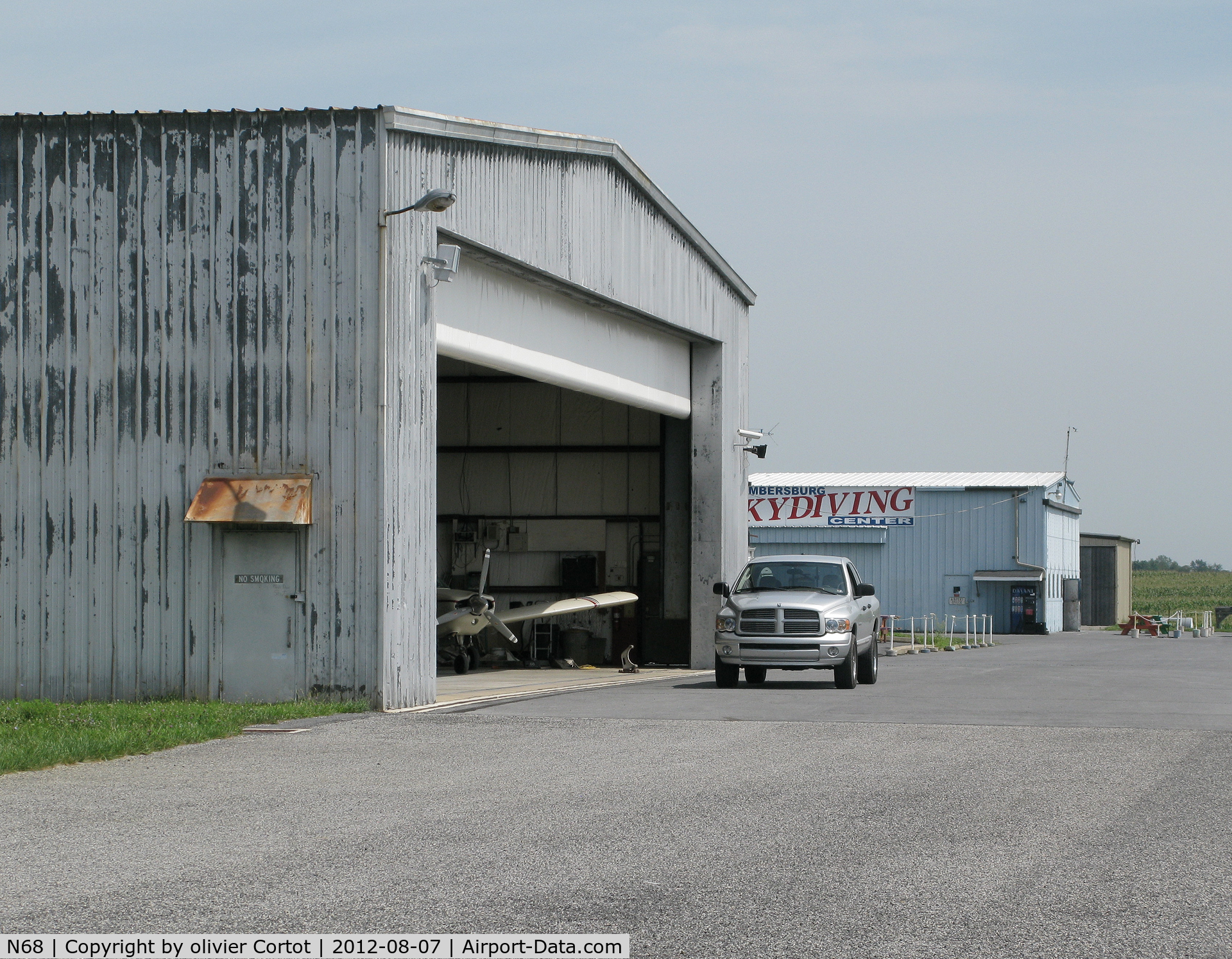 Franklin County Regional Airport (N68) - View of the hangars