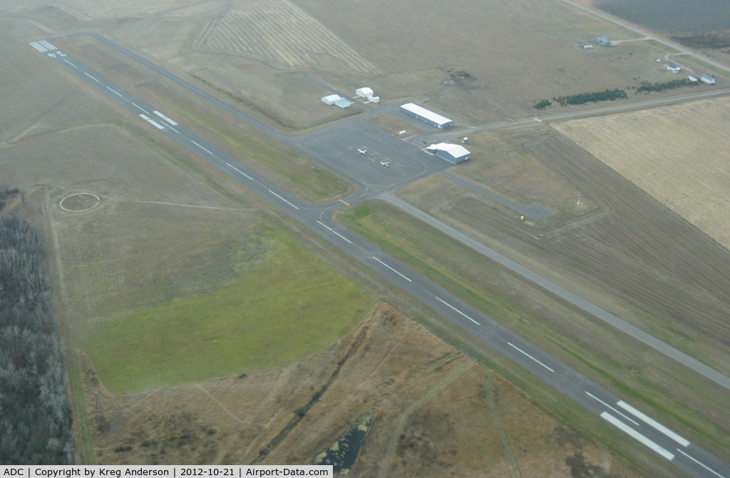 Wadena Municipal Airport (ADC) - Right over the Wadena Municipal Airport in Wadena, MN.