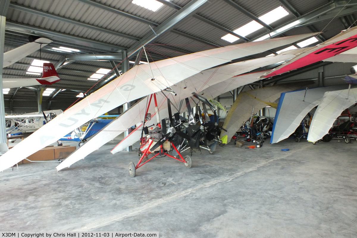 X3DM Airport - Microlights in the new hangar at Darley Moor Airfield, Ashbourne, Derbyshire