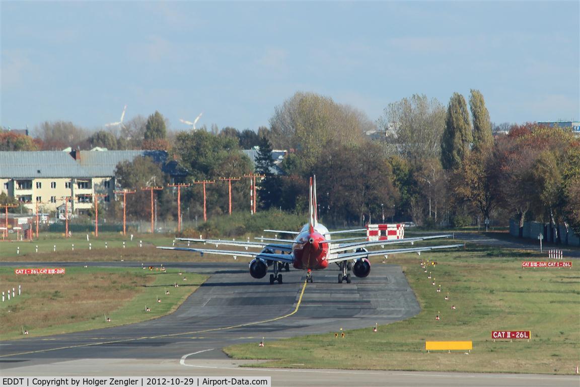 Tegel International Airport (closing in 2011), Berlin Germany (EDDT) - Lining up for take-off on rwy 26L.....