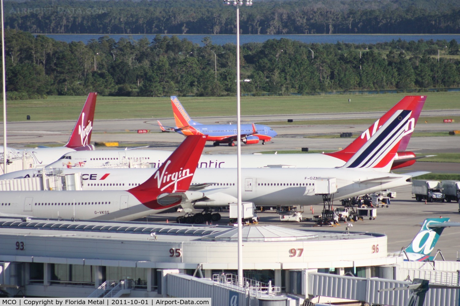 Orlando International Airport (MCO) - Airside 4 Orlando Intl with Air France and 3 Virgin Atlantic
