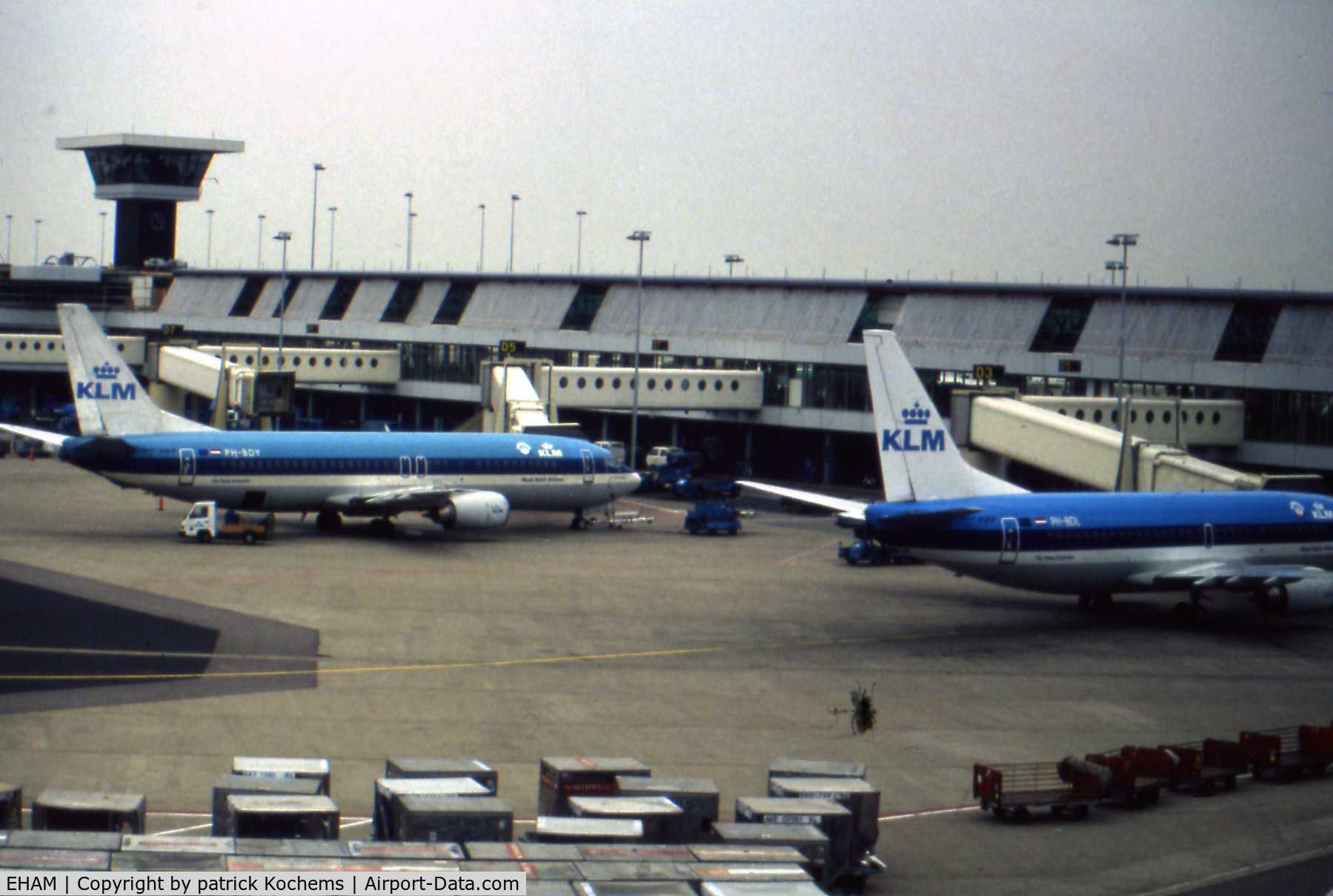 Amsterdam Schiphol Airport, Haarlemmermeer, near Amsterdam Netherlands (EHAM) - Two B 737-300 KLM on Schiphol-Airport