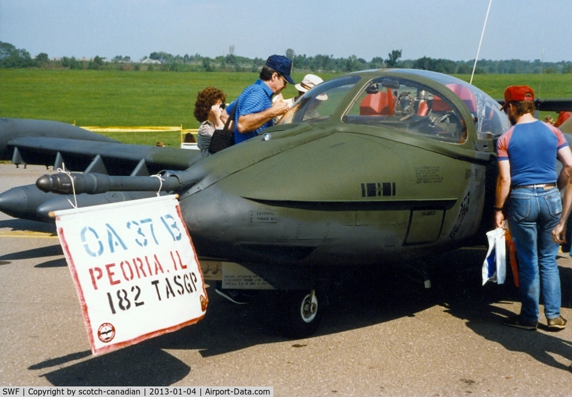 Stewart International Airport (SWF) - Cessna OA-37B Dragonfly of the 182d TASG,  Illinois Air National Guard at the 1989 Stewart International Airport Air Show, Newburgh, NY 