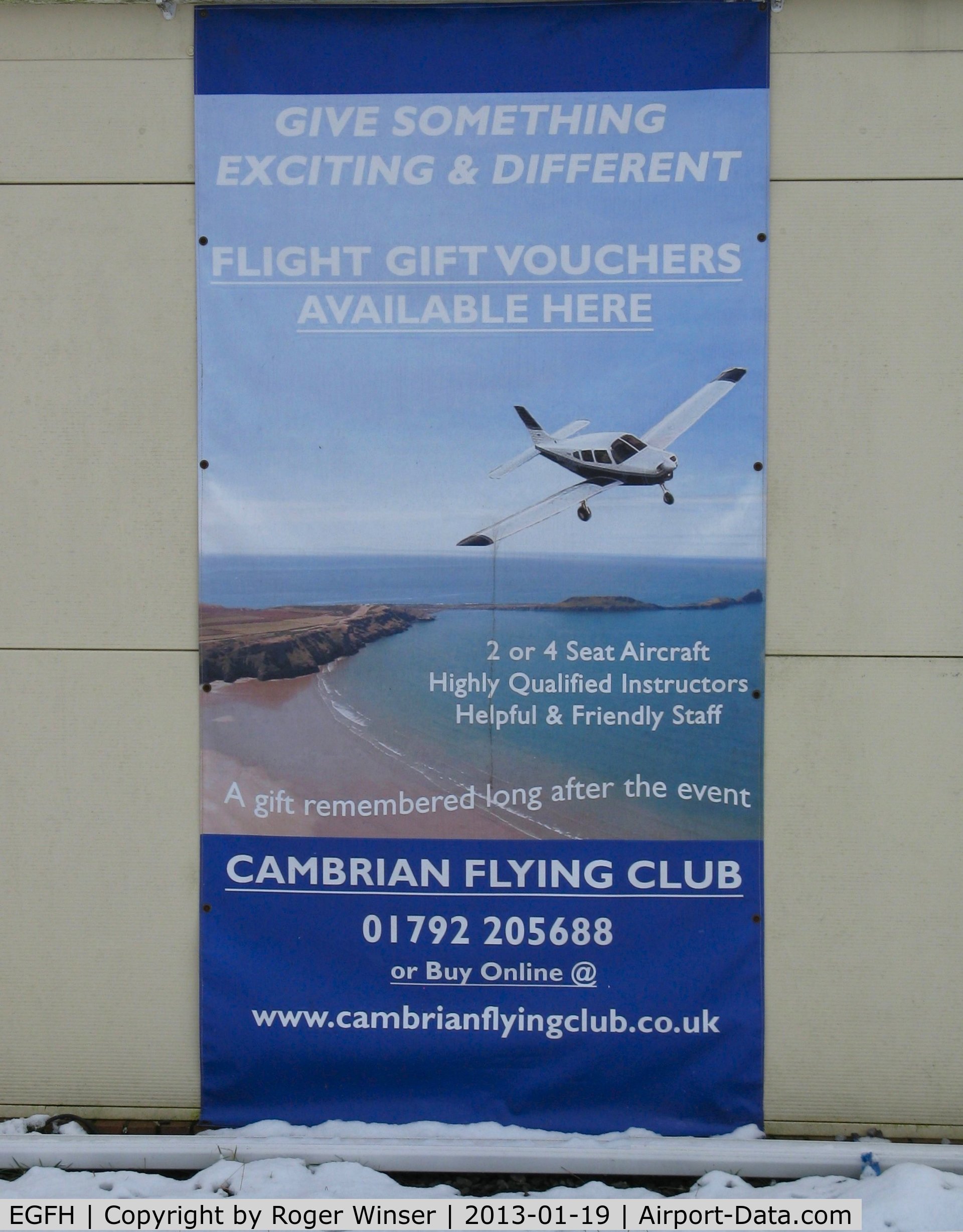 Swansea Airport, Swansea, Wales United Kingdom (EGFH) - Cambrian Flying Club.