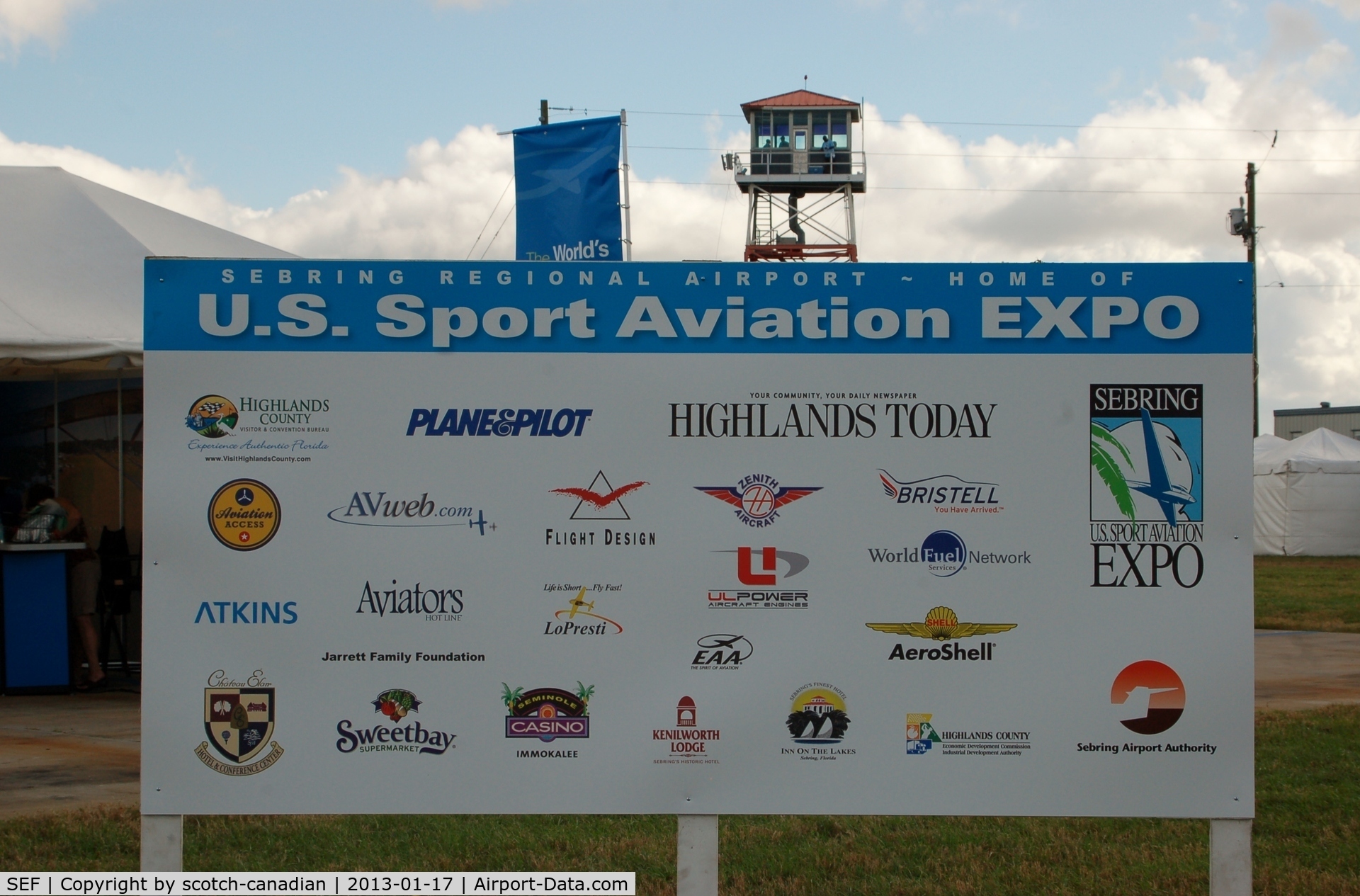 Sebring Regional Airport (SEF) - Sign at the US Sport Aviation Expo, Sebring Regional Airport, Sebring, FL 