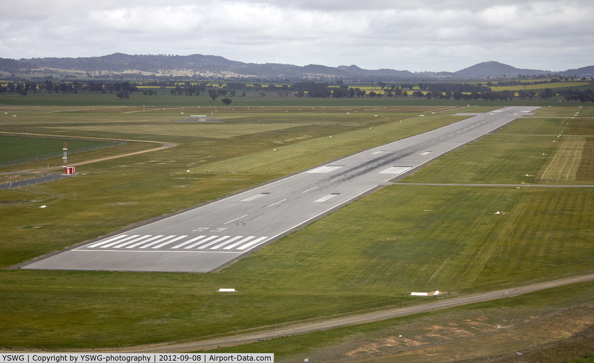 Wagga Wagga Airport, Wagga Wagga, New South Wales Australia (YSWG) - Runway 05/23 at Wagga Wagga Airport.
