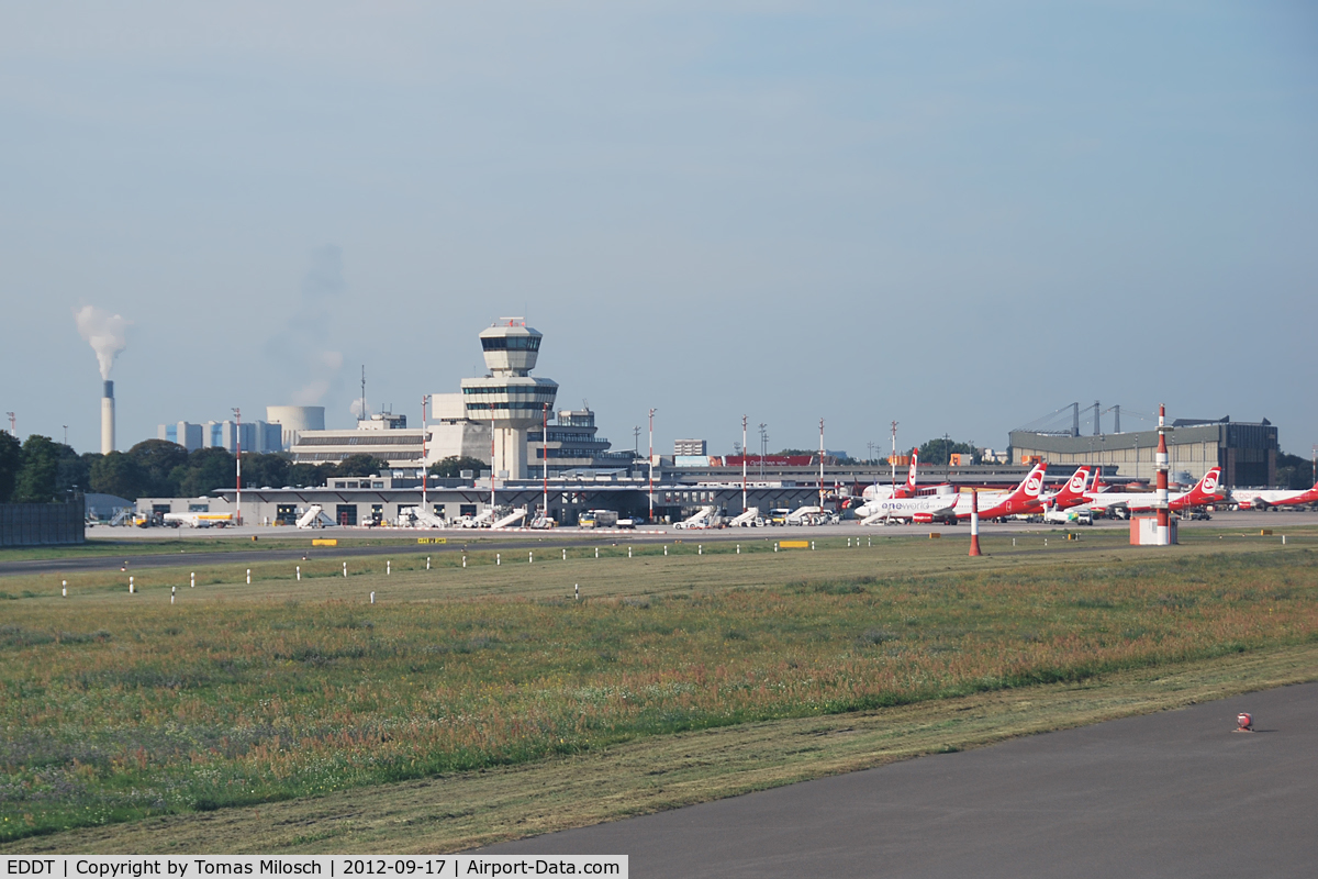 Tegel International Airport (closing in 2011), Berlin Germany (EDDT) - Taxiing onboard D-AIBE