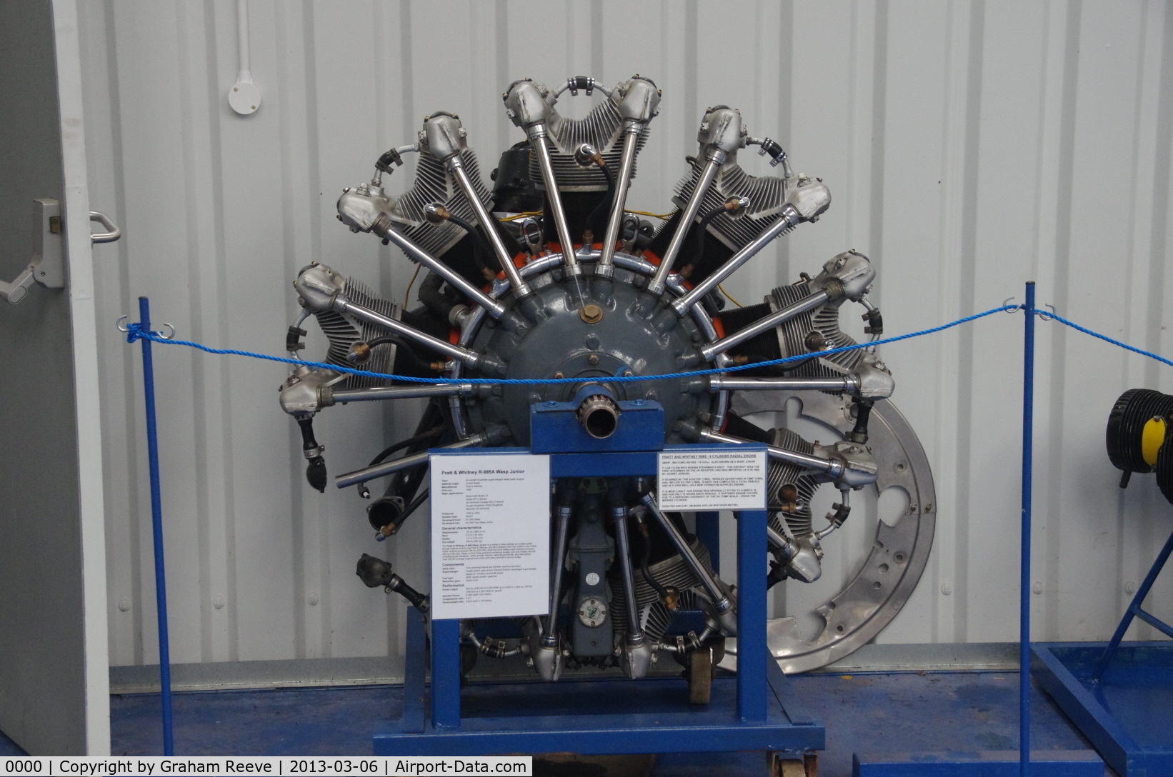 0000 Airport - Pratt & Whitney R-985A Wasp Junior engine, preserved at the Norfolk and Suffolk Aviation Museum, Flixton. 