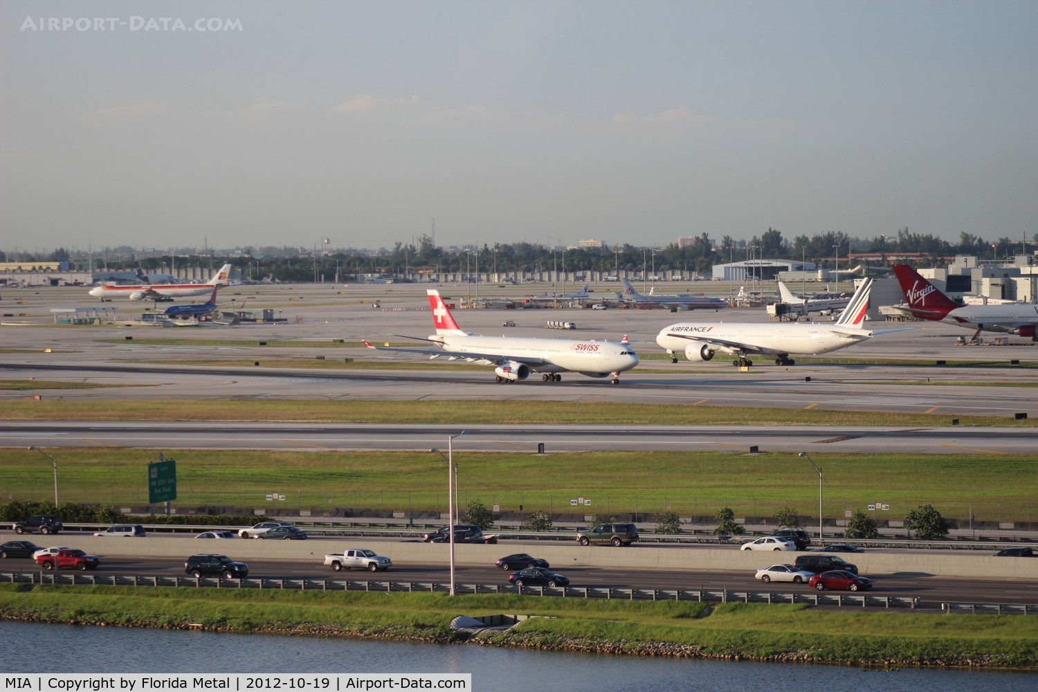 Miami International Airport (MIA) - Swiss inbound with Air France outbound at MIA