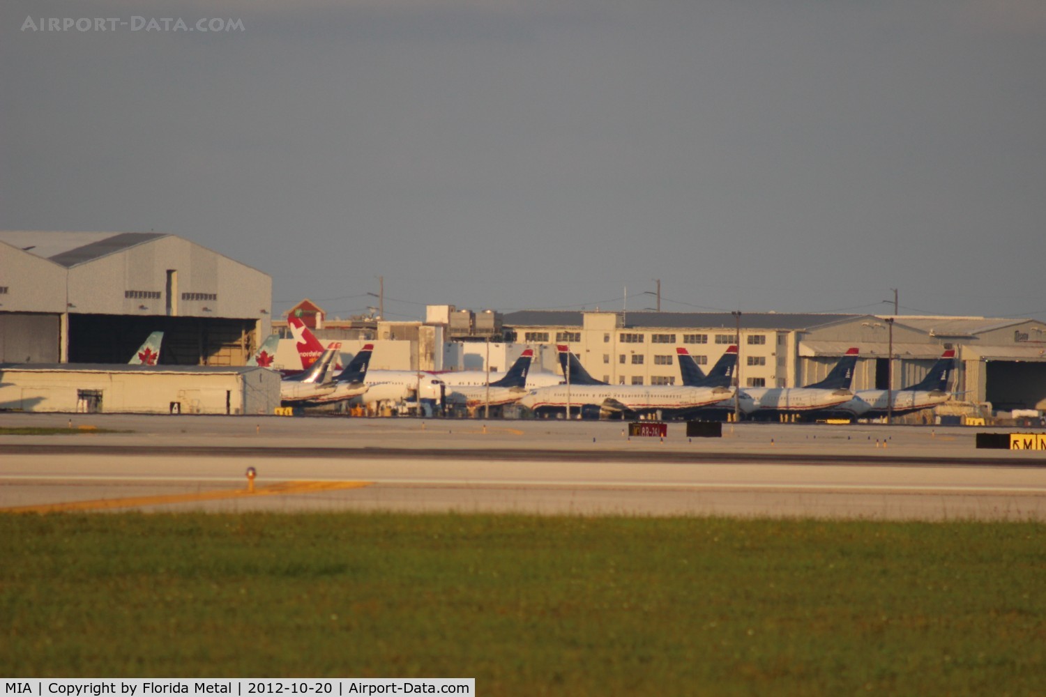 Miami International Airport (MIA) - Line up of ex US Airways 737-300s possibly bound for a new owner