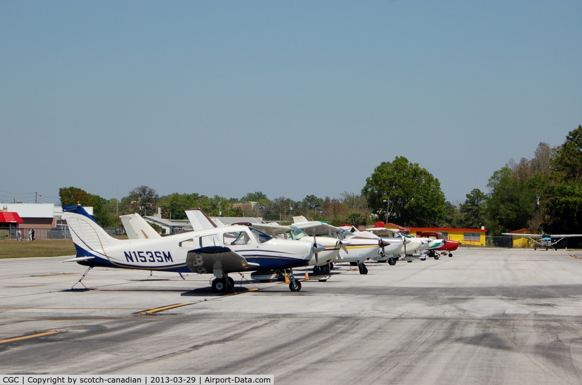 Crystal River Airport (CGC) - Flight Line at Crystal River Airport, Crystal River, FL 
