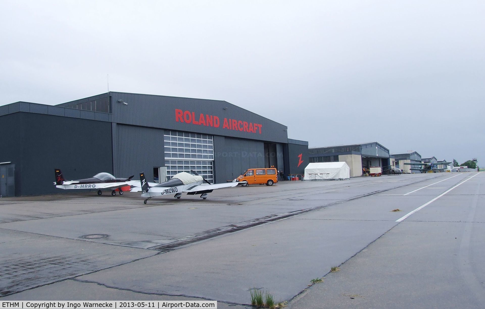 Mendig Army Base Airport, Niedermendig Germany (ETHM) - Roland Aircraft hangar at former German Army Aviation base, now civilian Mendig airfield 