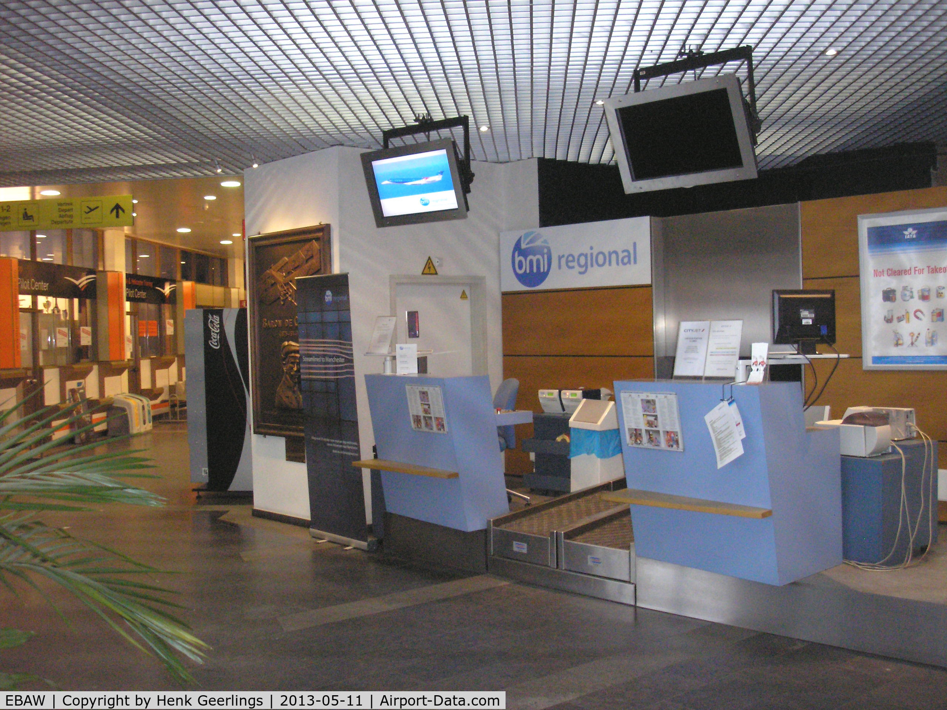 Antwerp International Airport, Antwerp / Deurne, Belgium Belgium (EBAW) - bmi regional check in counter at Deurne / Antwerp airport