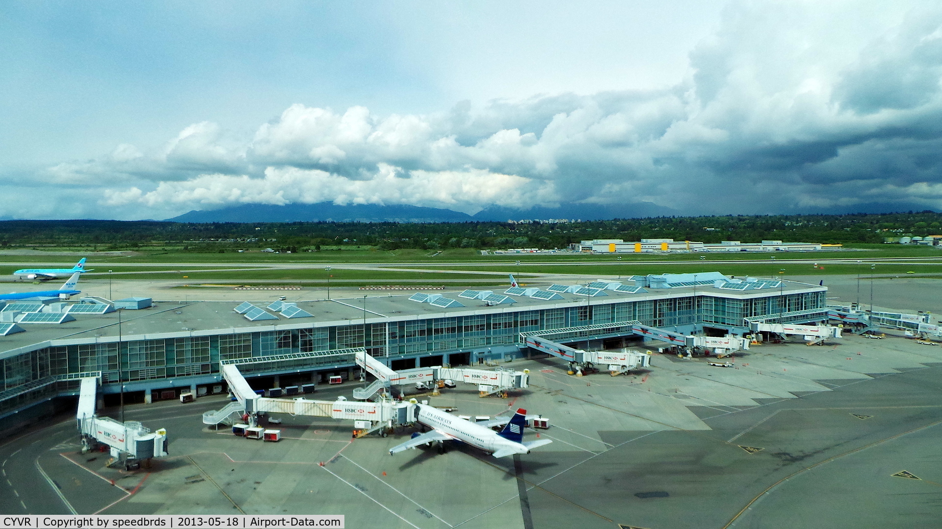 Vancouver International Airport, Vancouver, British Columbia Canada (CYVR) - View of Vancouver Airport from the Fairmont Vancouver Airport Hotel