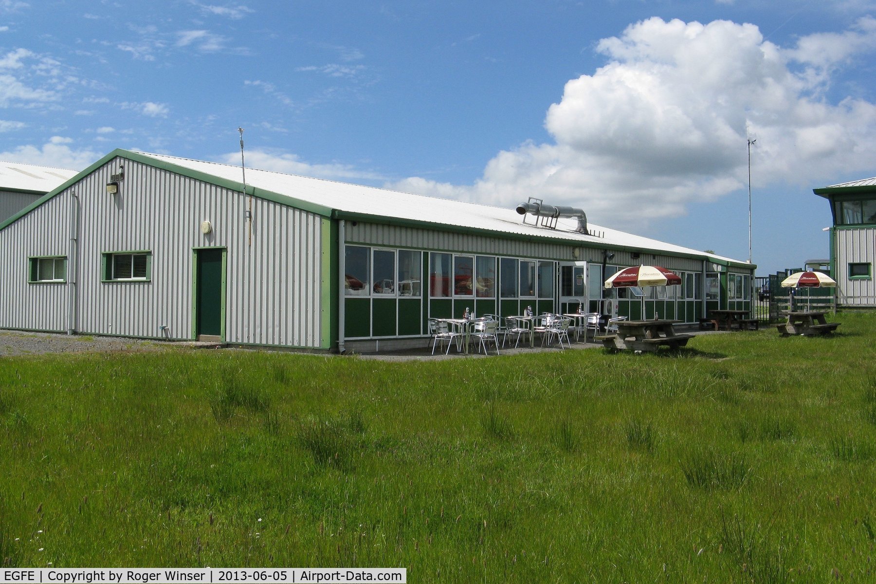 Haverfordwest Aerodrome Airport, Haverfordwest, Wales United Kingdom (EGFE) - The Propeller Cafe and Flight Offices at Haverfordwest Airport..
