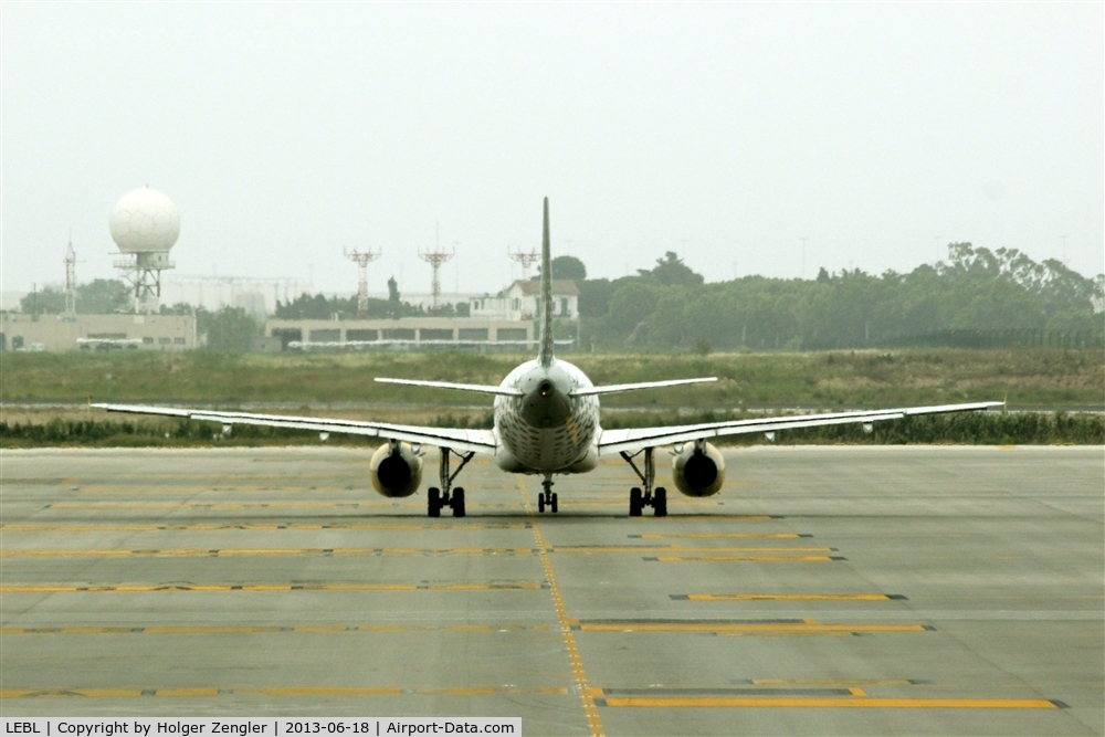 Barcelona International Airport, Barcelona Spain (LEBL) - Special view on a taxiing aircraft on its way to take off....