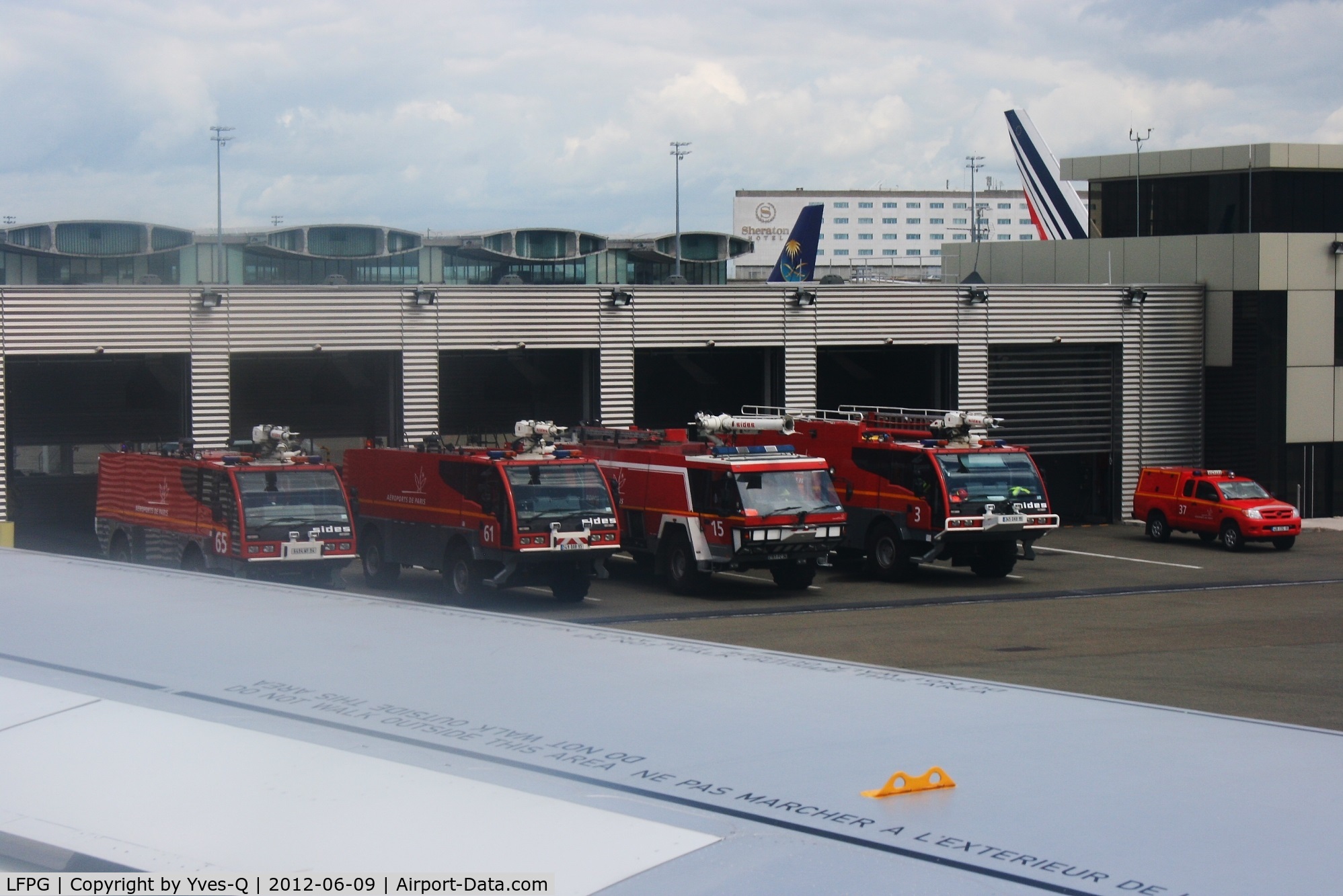 Paris Charles de Gaulle Airport (Roissy Airport), Paris France (LFPG) - South  fire trucks Center, Roissy Charles De Gaulle airport (LFPG-CDG)
